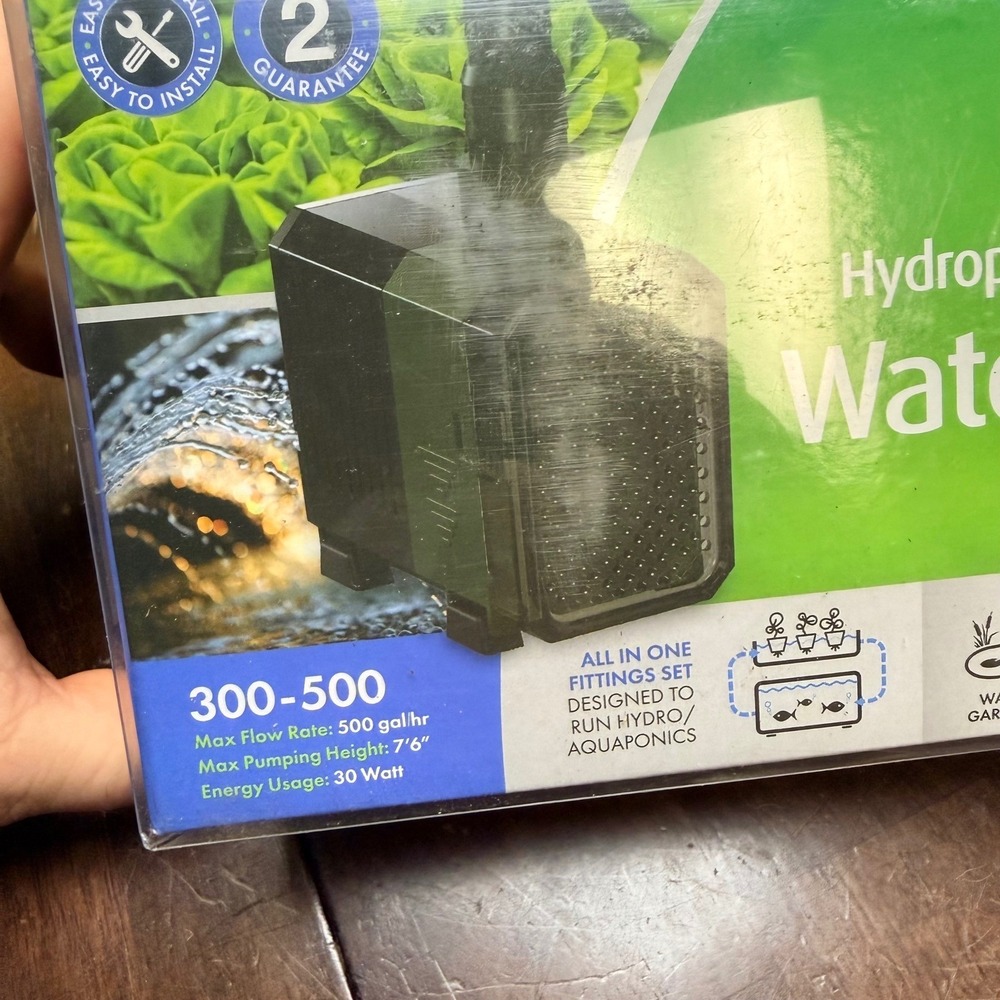 Pennington AquaGarden 30W Water Pump‎ Universal 500 GPH Hydroponic Aquaponic - Picture 4 of 8
